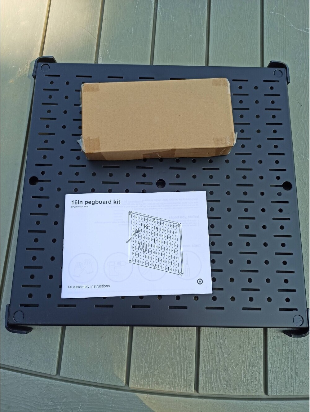 Metal Peg Board 16" Square